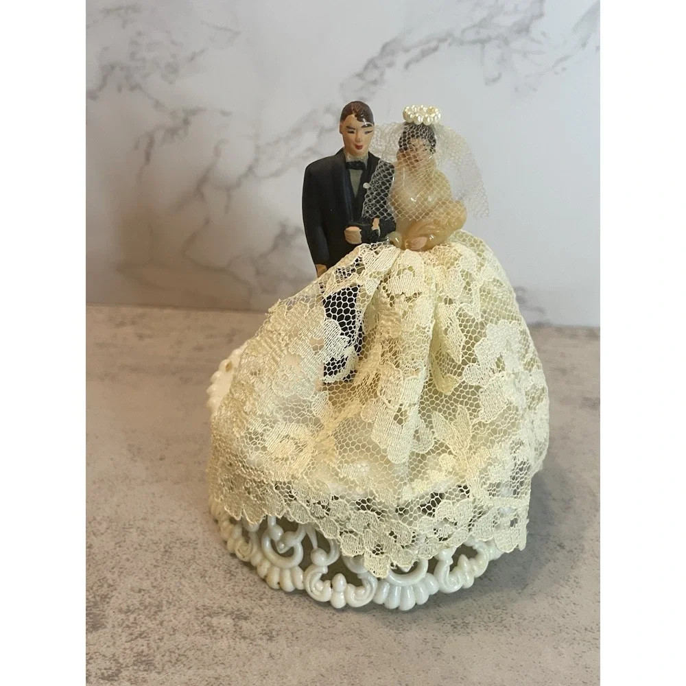 Vtg 1940s 1950s Wedding Cake Topper